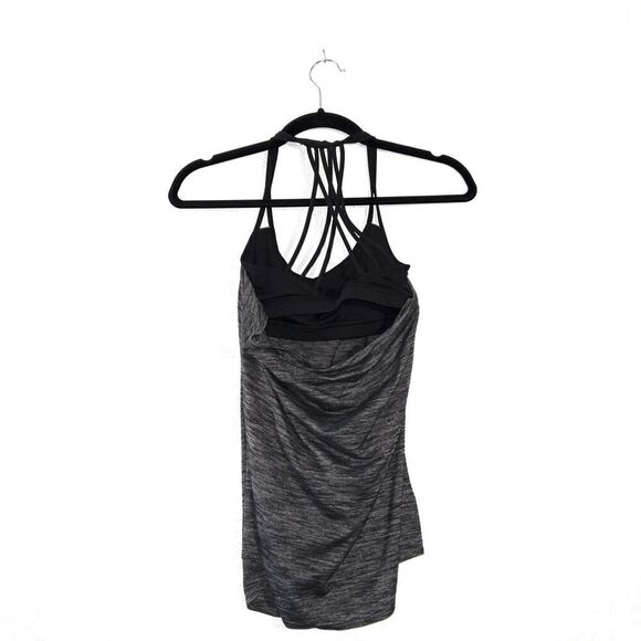 Lululemon Heathered Black Moment To Movement 2-In-1 Tank Top Size 2 - Picture 7 of 8